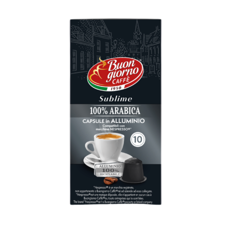 Caffe Buongiorno Sublime ARABICA for NESPRESSO 10pcs kawa mielona w kapsułkach typ Nespresso
