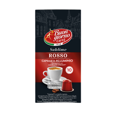 Caffe Buongiorno Sublime ROSSO for NESPRESSO 10pcs kawa mielona w kapsułkach typ Nespresso